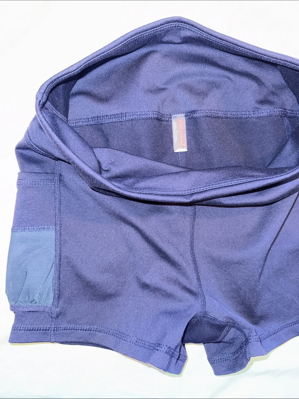 FM free people movement High-Waist Women’s Navy Active Shorts bike spandex